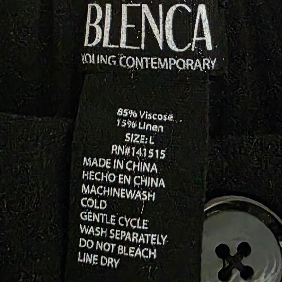 Blenca women's long linen blend pants, size L. - Picture 5 of 11